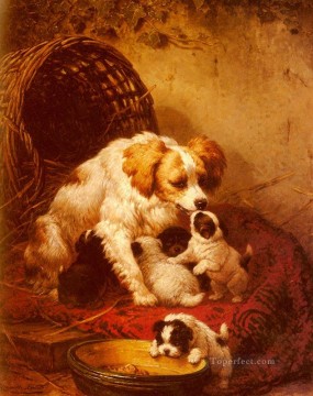  Ronner Art - L’animal de la famille heureuse chien Henriette Ronner Knip